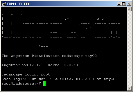 Angstrom SSH Login