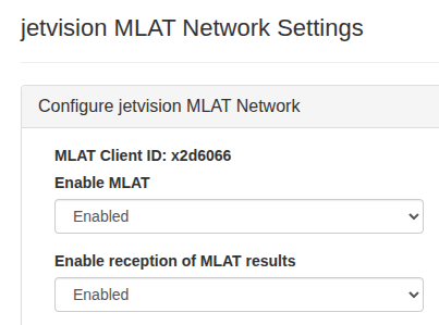 jetvision MLAT settings before disabling